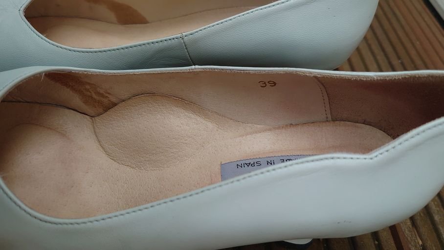 Absatzschuhe Pumps Gennia hellblau  Spain Größe 39  Leder Vintage 