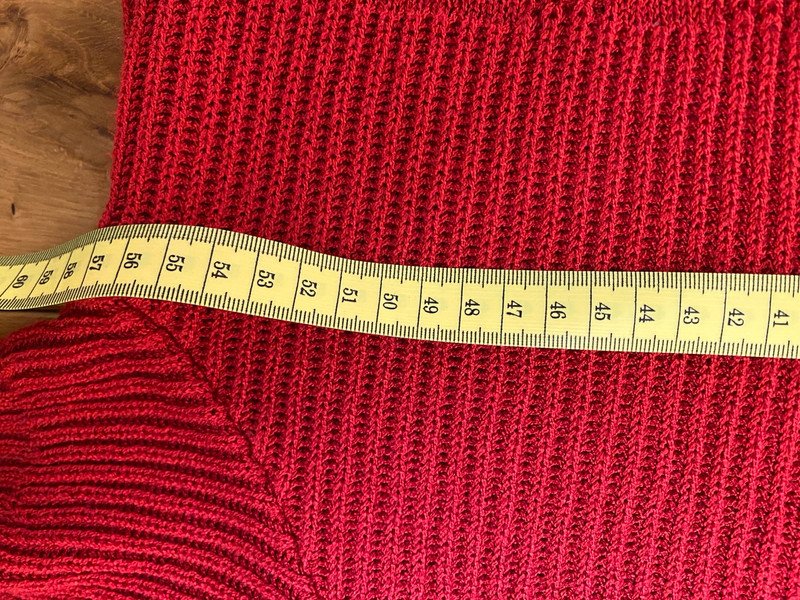 Lange Weste Strickweste Größe 40 Rot Vinatge