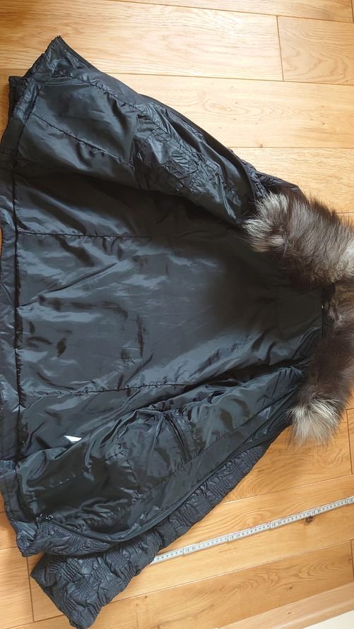 Jacke Frühling Fell Vintage YK2 schwarz braun dünne Jacke Größe 40/42 