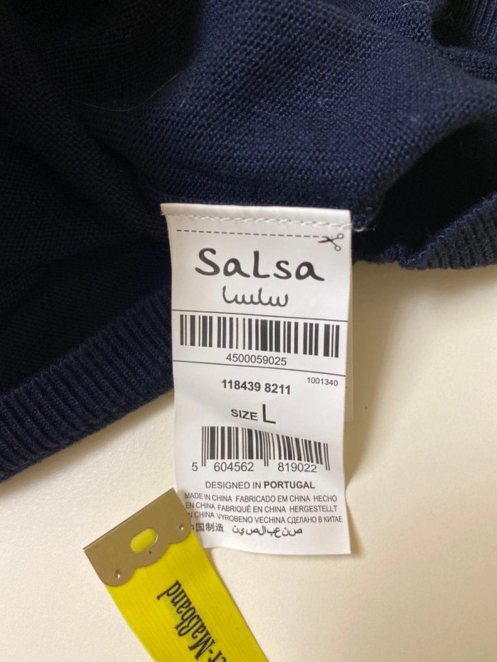 Salsa Pullover blau 3/4 Ärmel, mit Glitzersteine Größe L
