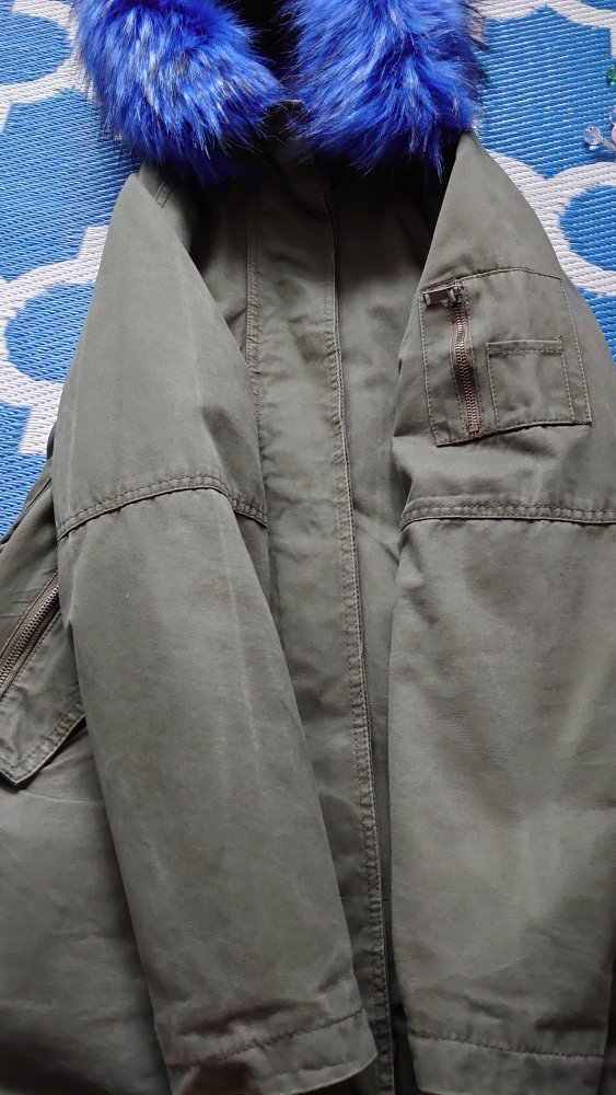 Parka Jacke Mantel kakhi grün blau Größe s S'West