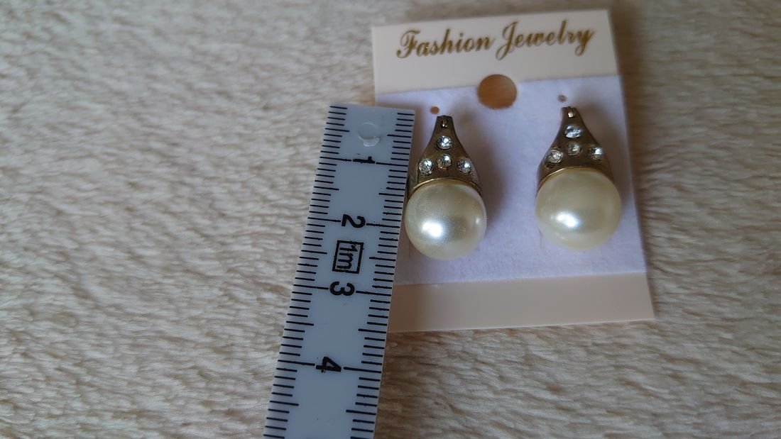 Ohrringe Ohrstecker Fashion Jewelry gold Perle Glitzer