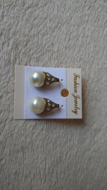 Ohrringe Ohrstecker Fashion Jewelry gold Perle Glitzer