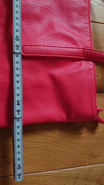 Handtasche  L.Credi Korallrot YK2 Vintage 43 cm Breit x 26 cm Hoch