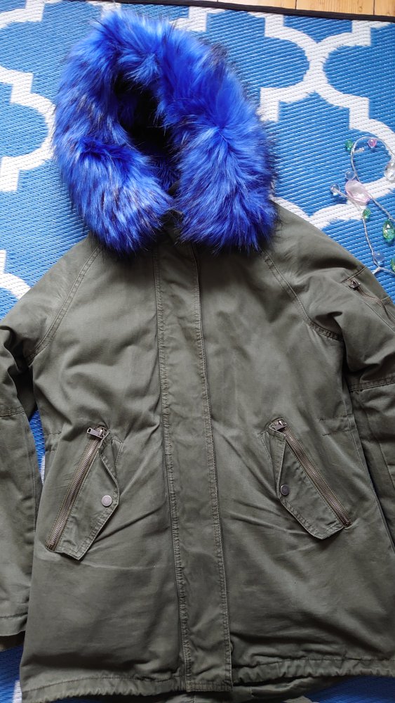 Parka Jacke Mantel kakhi grün blau Größe s S'West