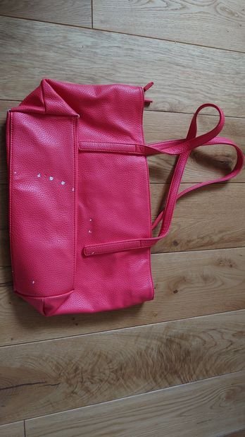 Handtasche  L.Credi Korallrot YK2 Vintage 43 cm Breit x 26 cm Hoch