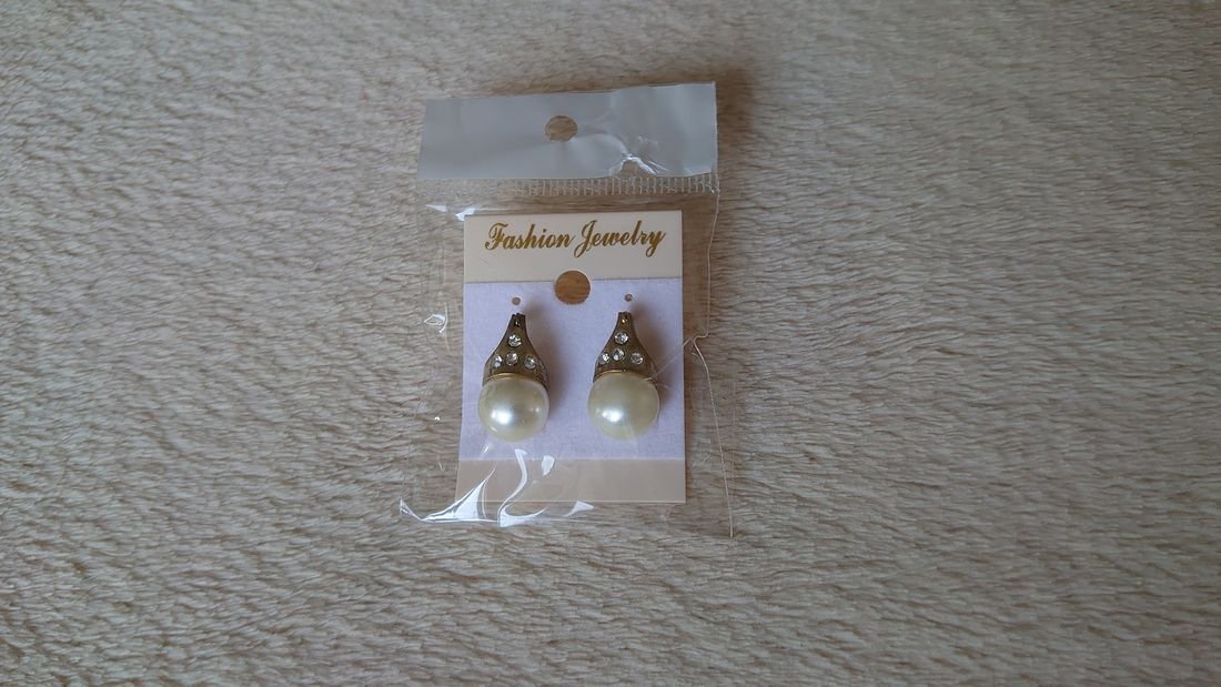 Ohrringe Ohrstecker Fashion Jewelry gold Perle Glitzer