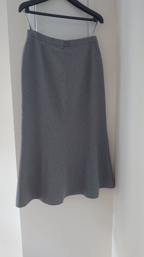 Rock  lang grau  Vintage retro  Kurzgöße 20 (40)