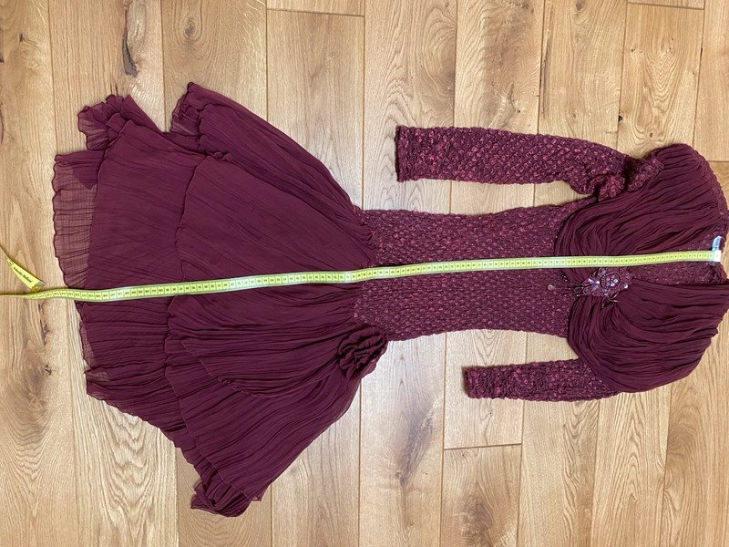 Kleid mit Pailletten und Perlen Marke georges barkel paris Größe 38 Vintage