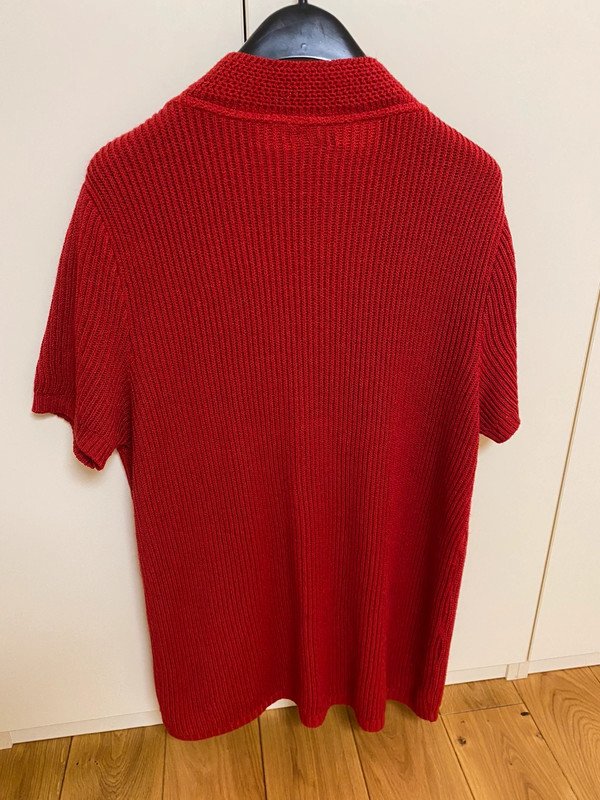 Lange Weste Strickweste Größe 40 Rot Vinatge
