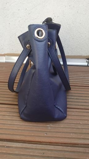 Tasche Handtasche L.Credi Munich blau gold