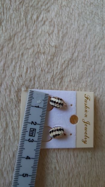 Ohrringe Ohrstecker Fashion Jewelry gold weiß schwarz