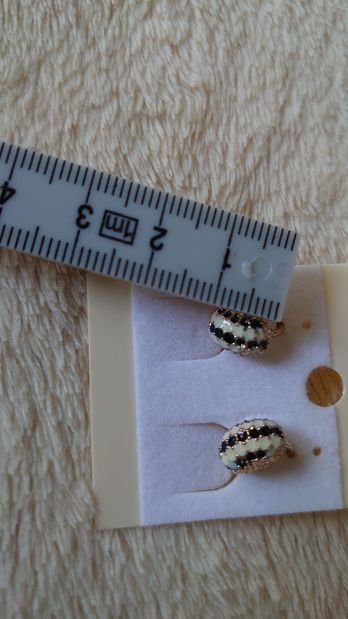 Ohrringe Ohrstecker Fashion Jewelry gold weiß schwarz