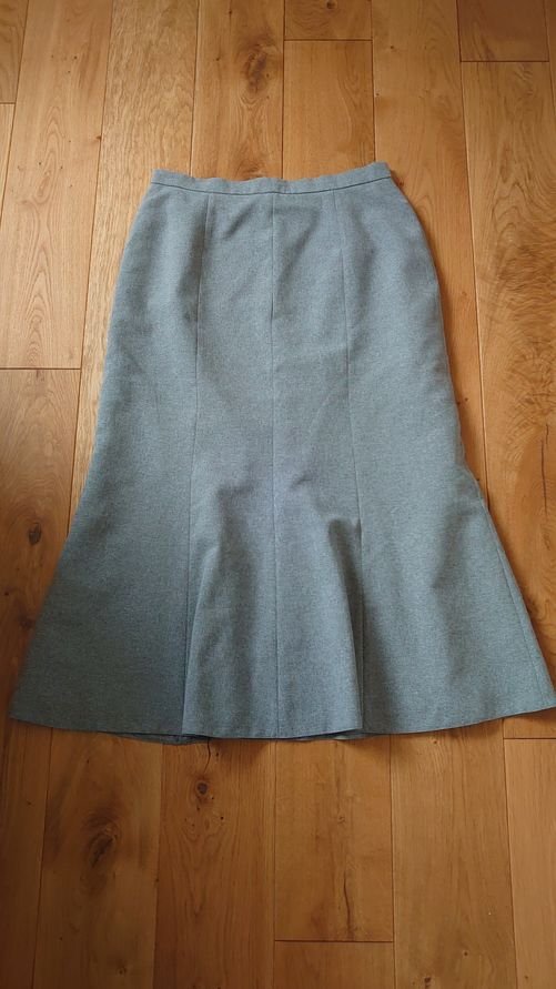 Rock  lang grau  Vintage retro  Kurzgöße 20 (40)