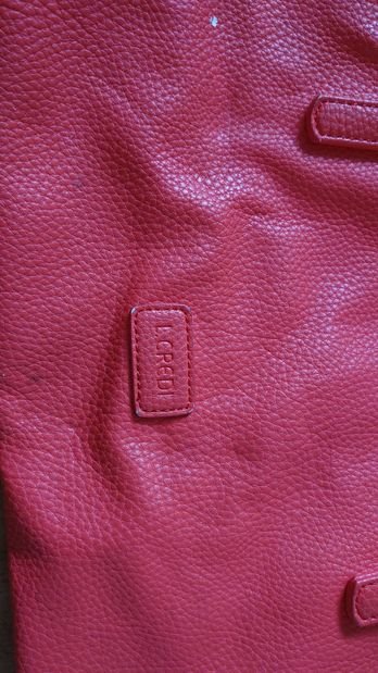 Handtasche  L.Credi Korallrot YK2 Vintage 43 cm Breit x 26 cm Hoch