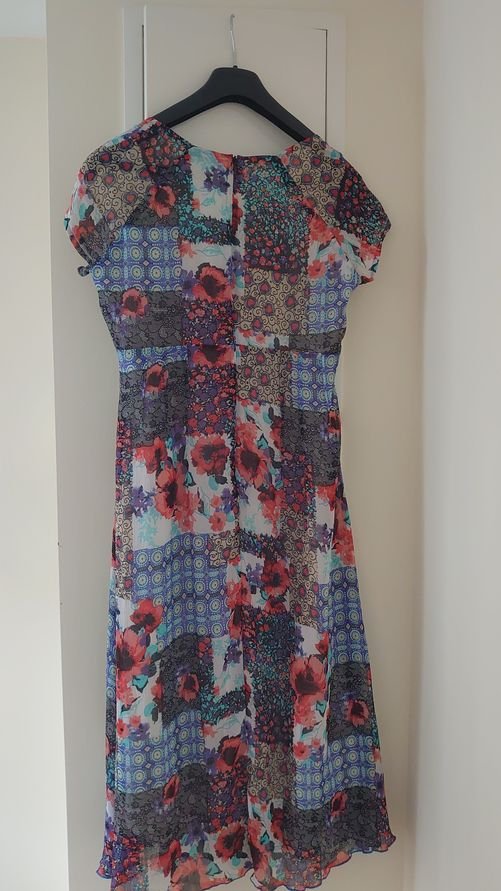 Kleid Sommer Blumen bunt Heine Linea Tesini Festival Boho Hippie Größe 38 / 40 