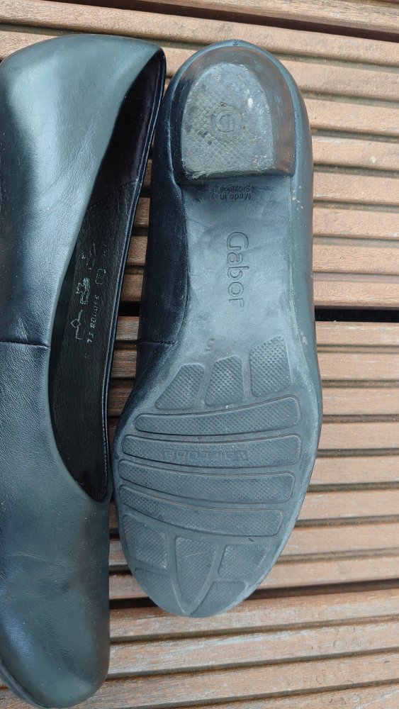 Schuhe Absatzschuhe Gabor comfort Easy walk Schwarz Vintage Leder Größe 5 (38) 