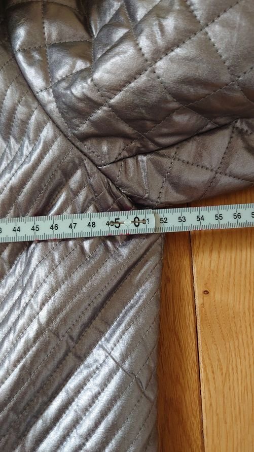 Jacke Madeleine  Größe 40  silber grau metallic rosa YK2 abnehmbare Kapuze