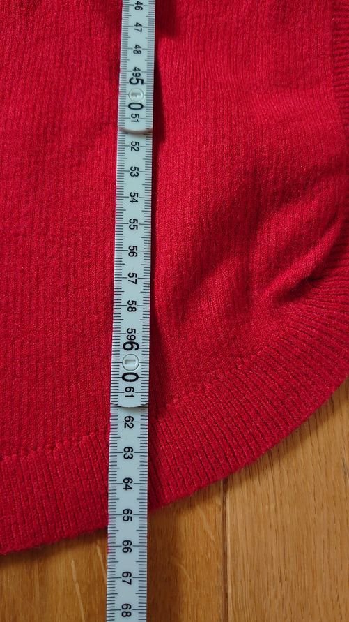 Pullover Lolita Knöpfe rot  Größe 38 / 40 
