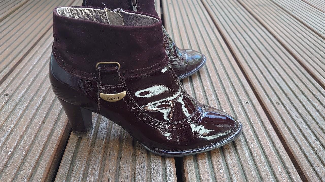 Scholl Schuhe Stiefel Größe 38 Burgunderrot Weinrot dunkelrot