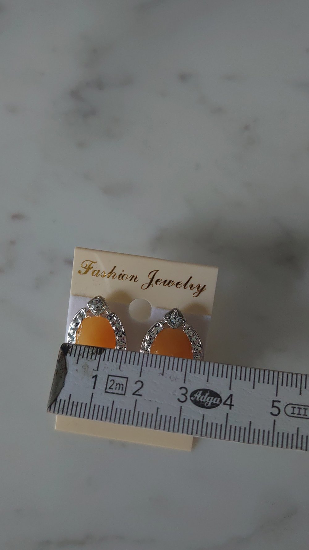 Ohrringe Ohrstecker  Fashion Jewelry gelb orange silber  Glitzer  neu
