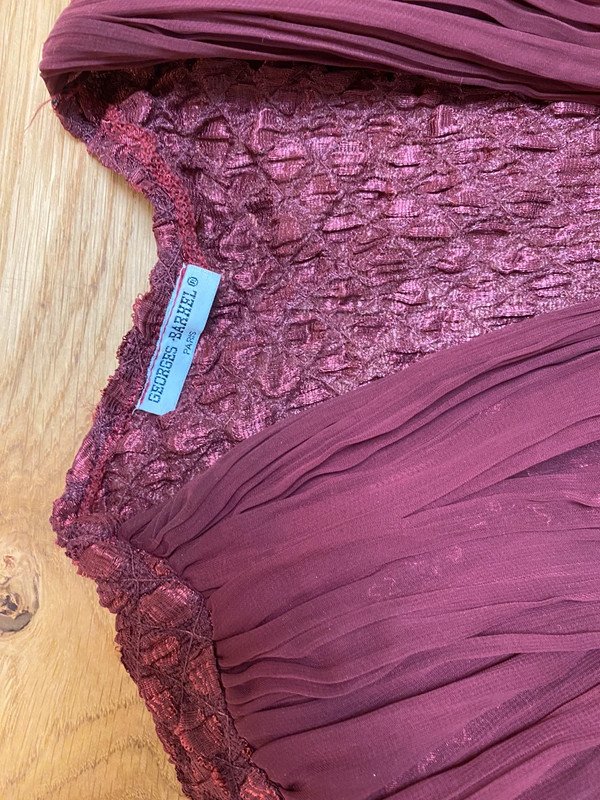 Kleid mit Pailletten und Perlen Marke georges barkel paris Größe 38 Vintage