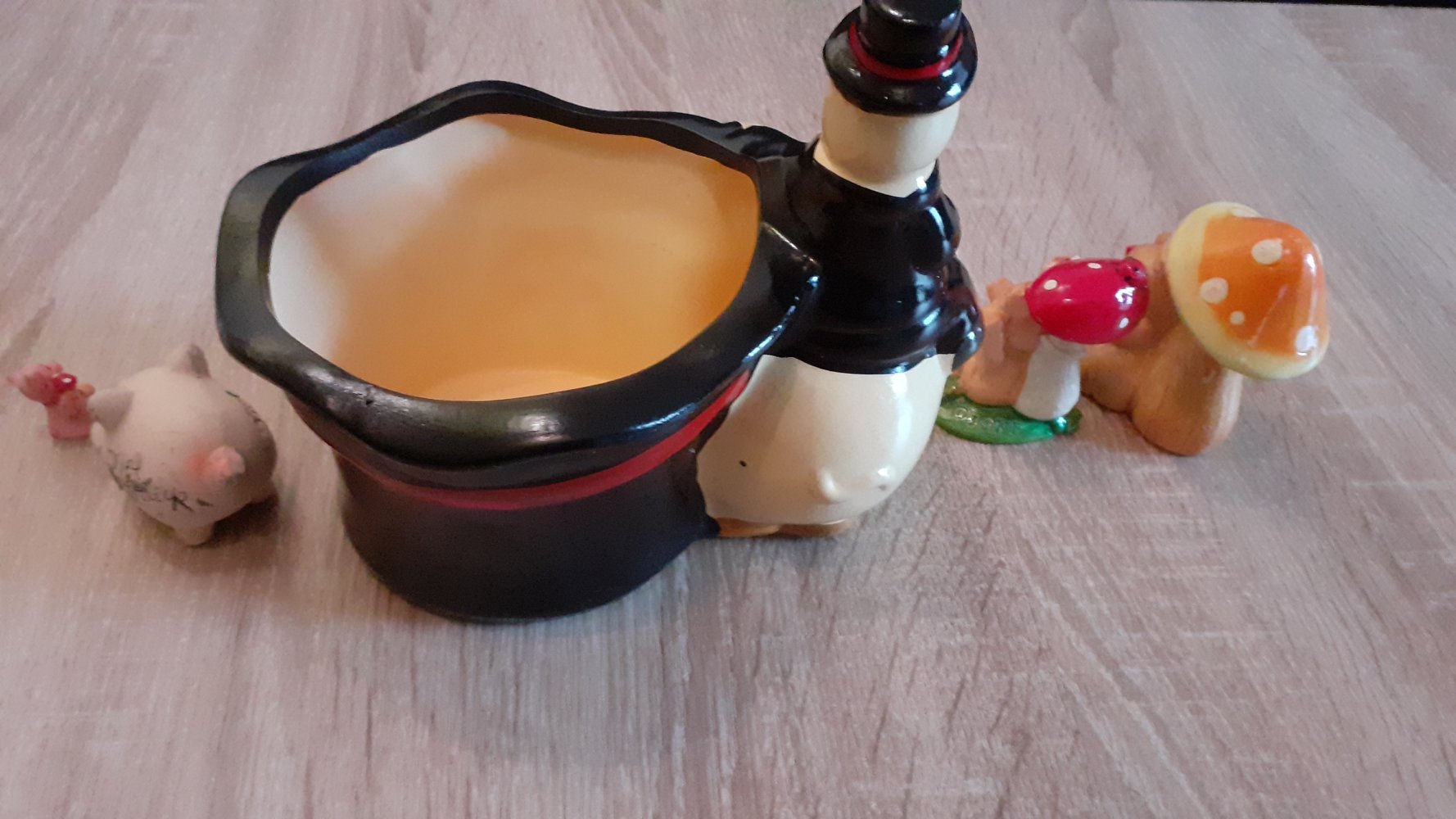 Glücksbringer Schweinchen Blumentopf
