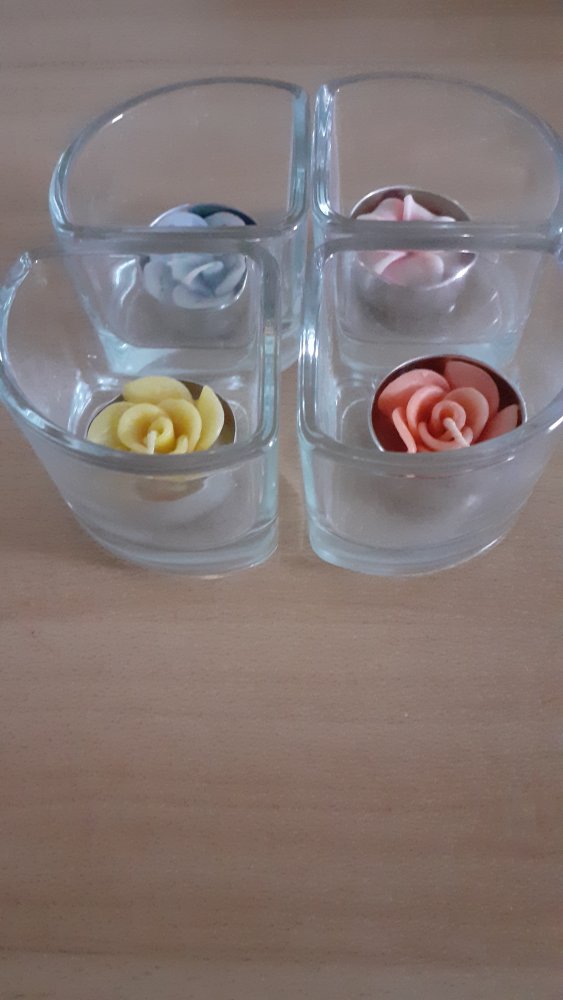 4 teilig Teelichthalter Kerzenhalter  