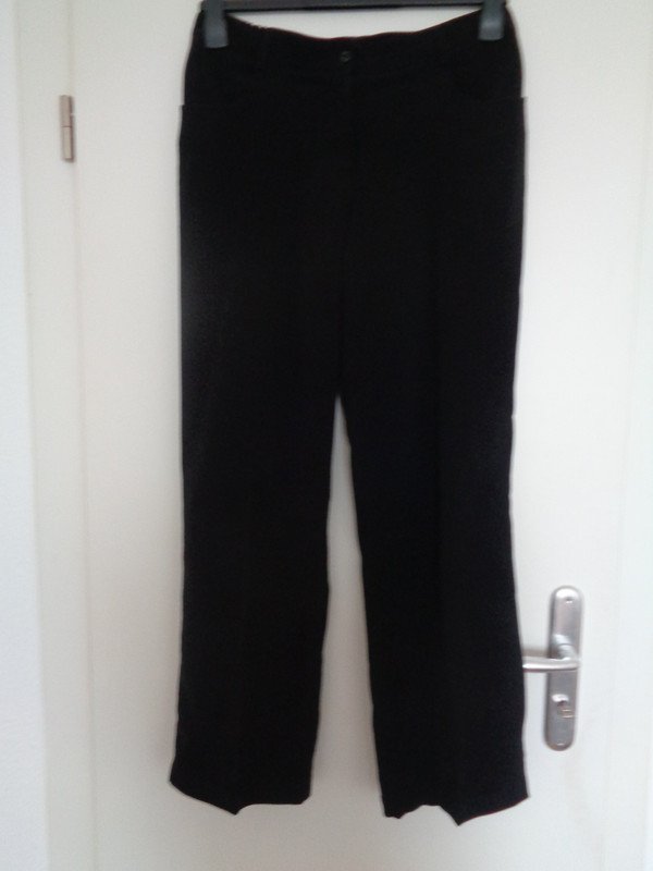 Schwarze Stoffhose Anzugshose