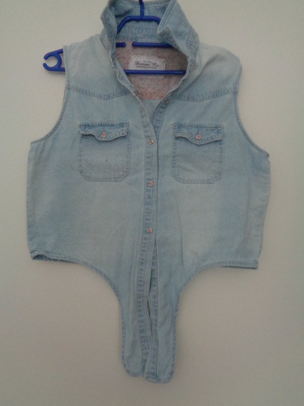 Jeansbluse Hemd Gr. 40 