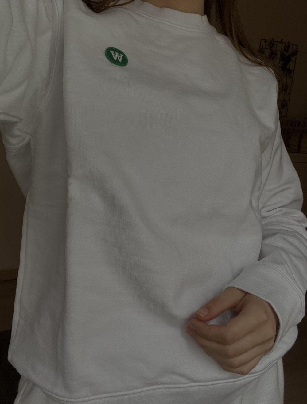 weißer Wood Wood Hoodie