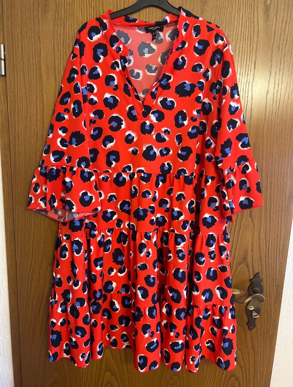 Rot/Blaues kurzes Sommerkleid