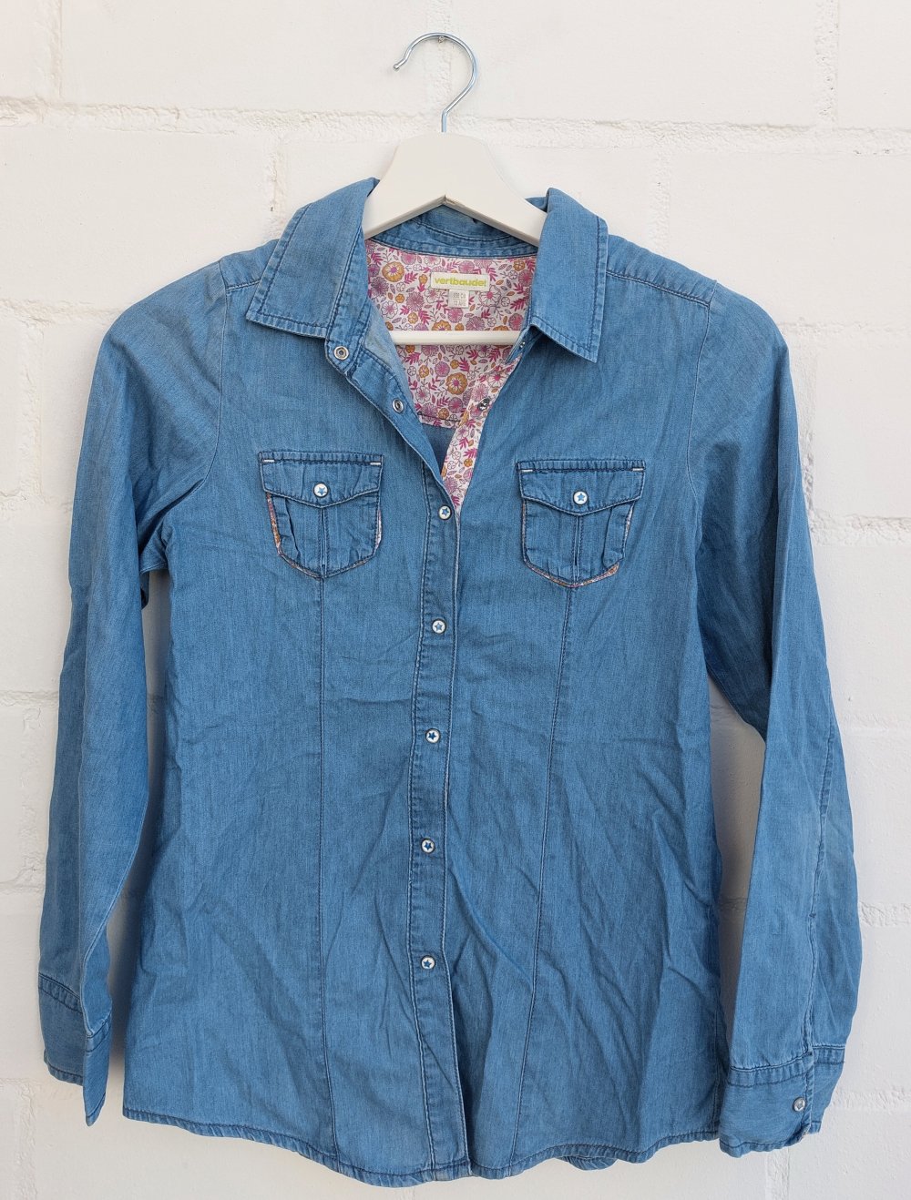 Jeansbluse von vertbaudet