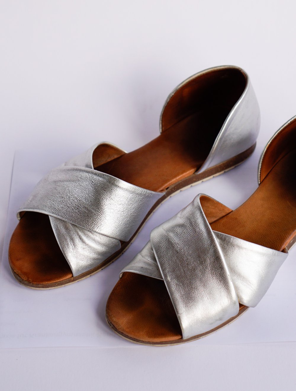 Sandalen Apple of Eden in Silber,  Gr. 39