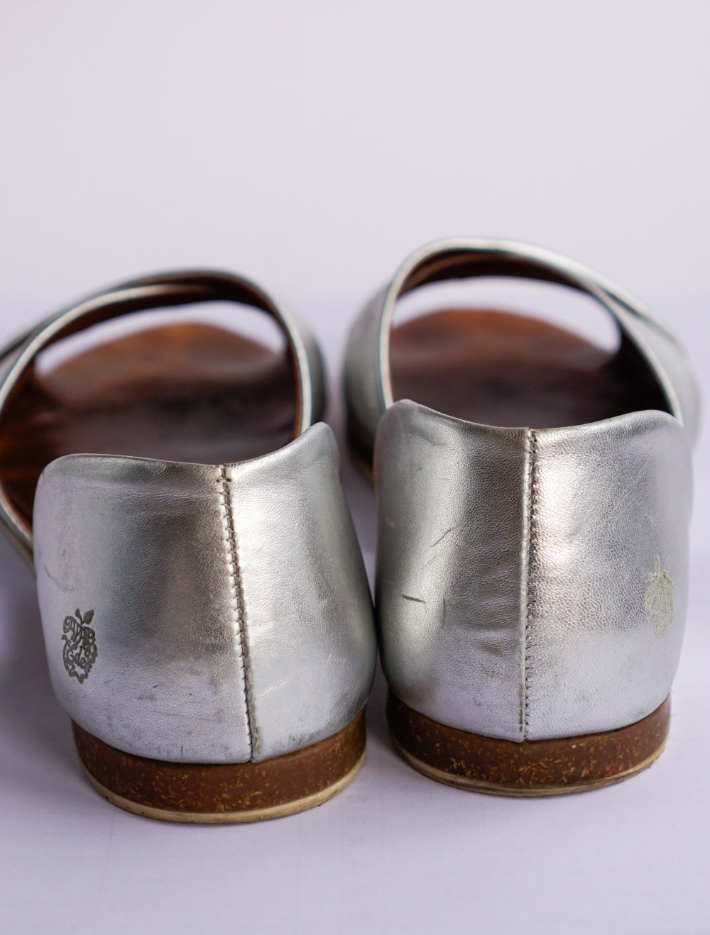 Sandalen Apple of Eden in Silber,  Gr. 39