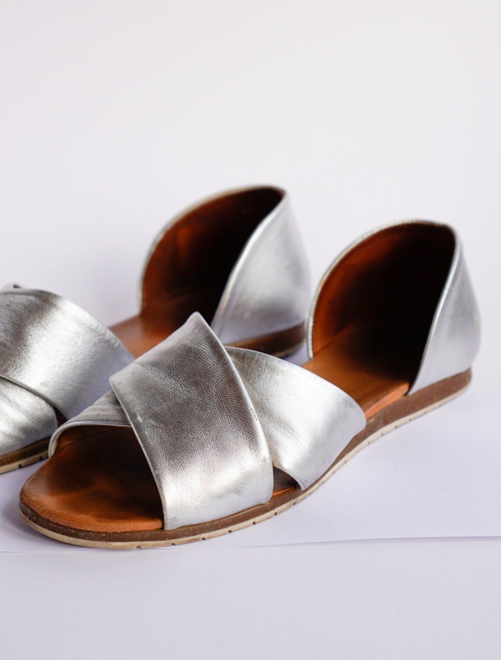 Sandalen Apple of Eden in Silber,  Gr. 39