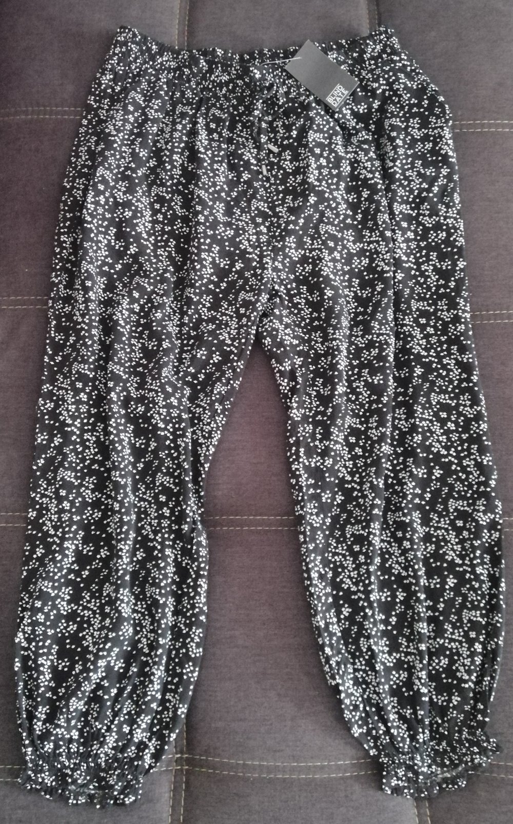 Damen Stoff Sommer Hose 3/4 lang Neu Gr 40