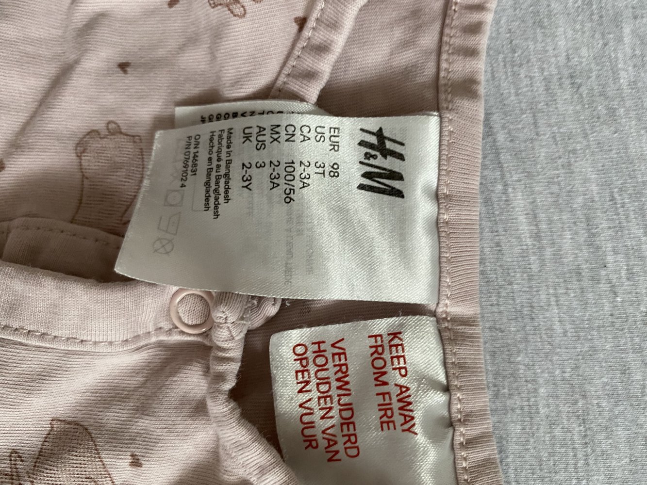 Strampler H&M rosa