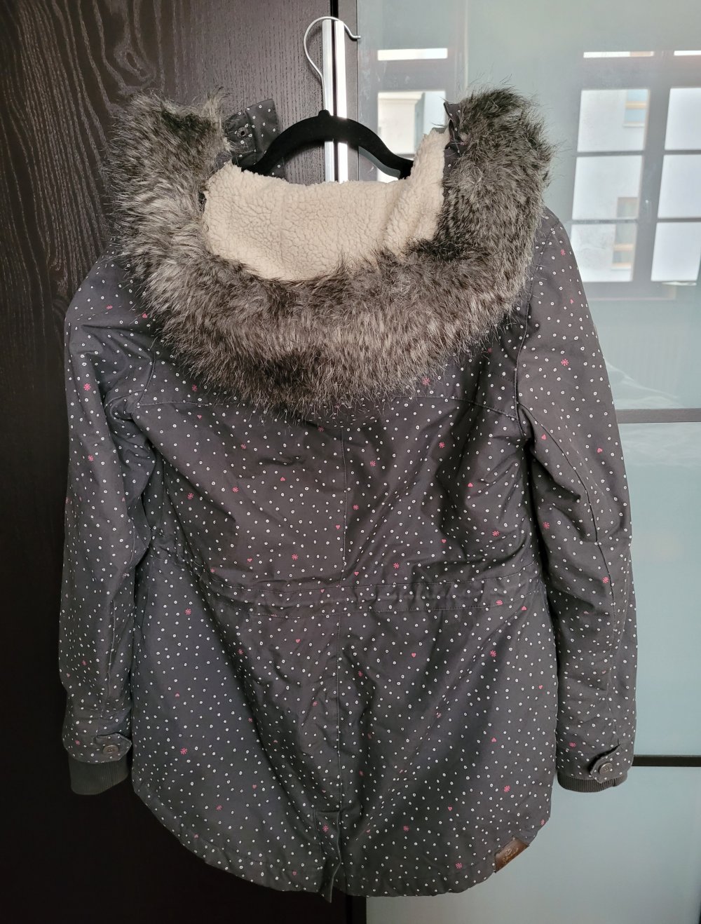 Wintermantel Ragwear grau gemustert Teddyfell