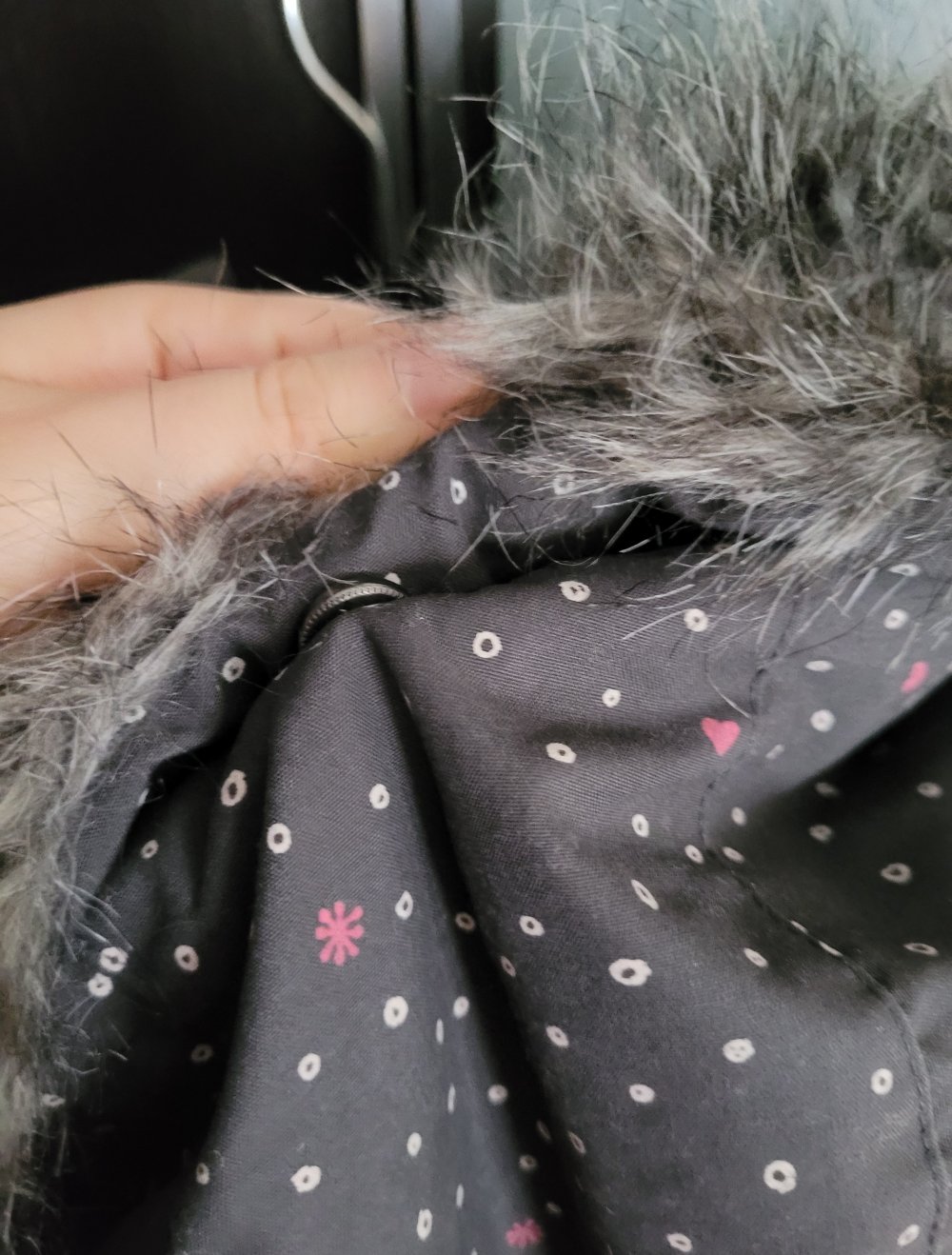 Wintermantel Ragwear grau gemustert Teddyfell