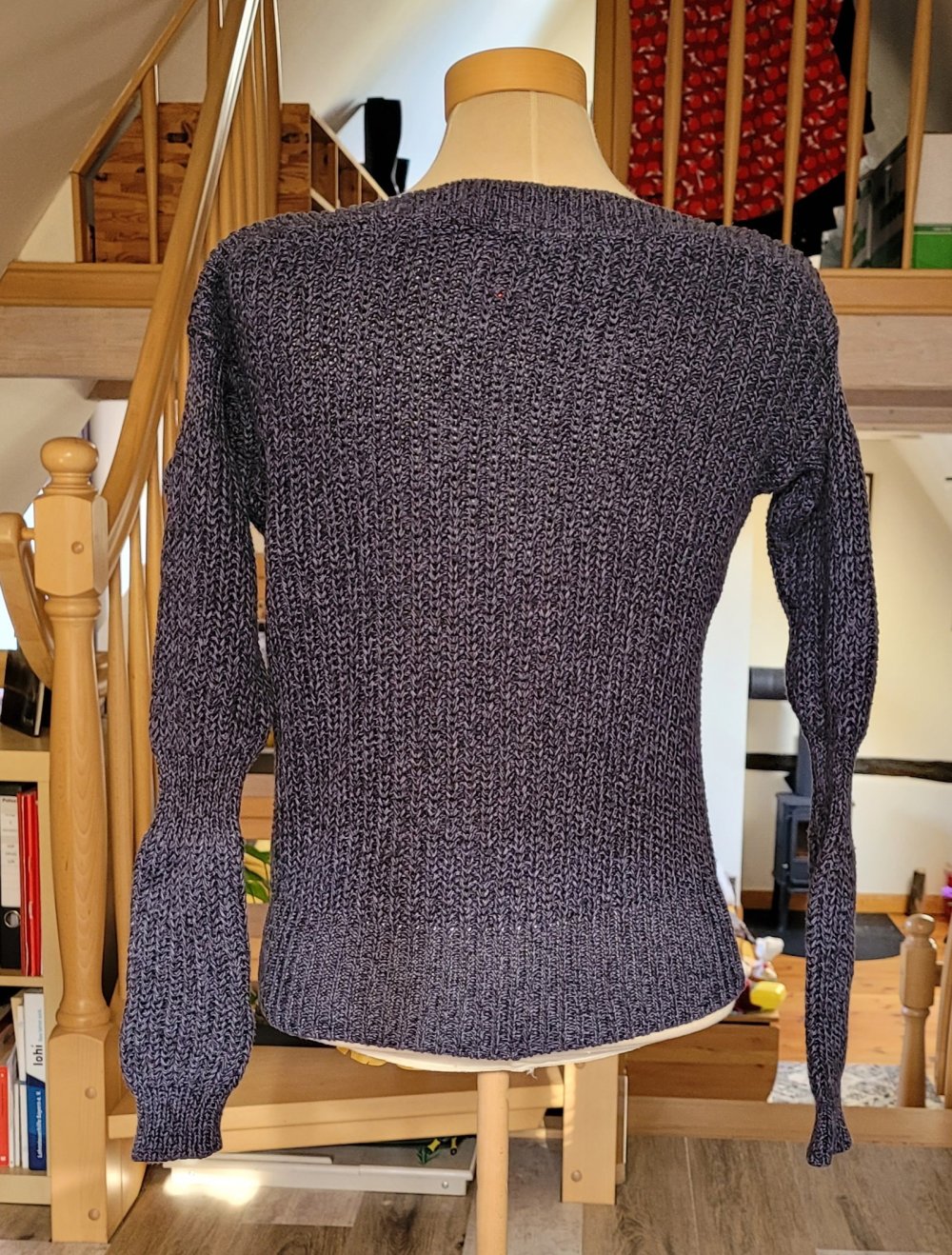 Strickpullover dunkelblau cropped