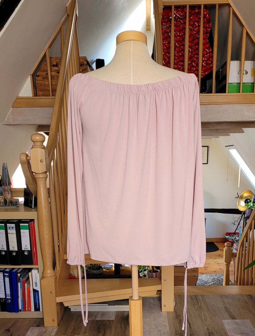 Off Shoulder Bluse Oberteil Could Shoulder Ballonärmel