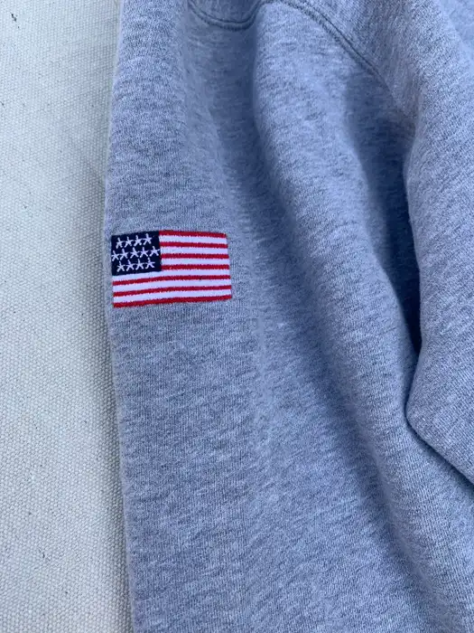 Polo Ralph Lauren 1/4 Zip überdimensioniert Sweatshirt XL Polo Sport Größe Men's XL  Farbe Grau