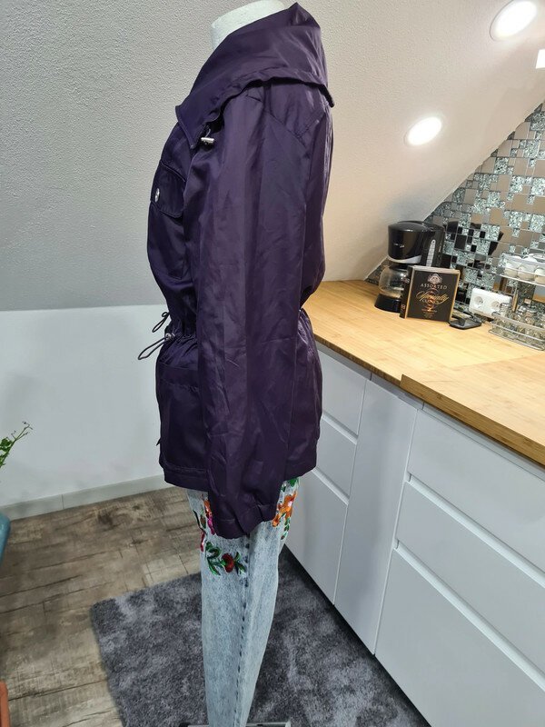 Outdoor Windbreaker Lang Funktionsjacke Gr. 38 dünne Übergangsjacke
