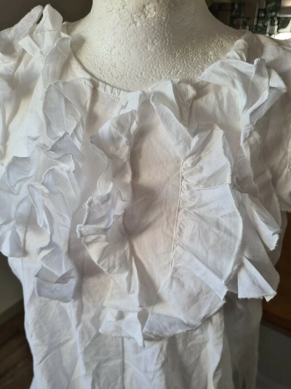 Baumwolle Top Vero Moda weiß Gr. XS-S Volants