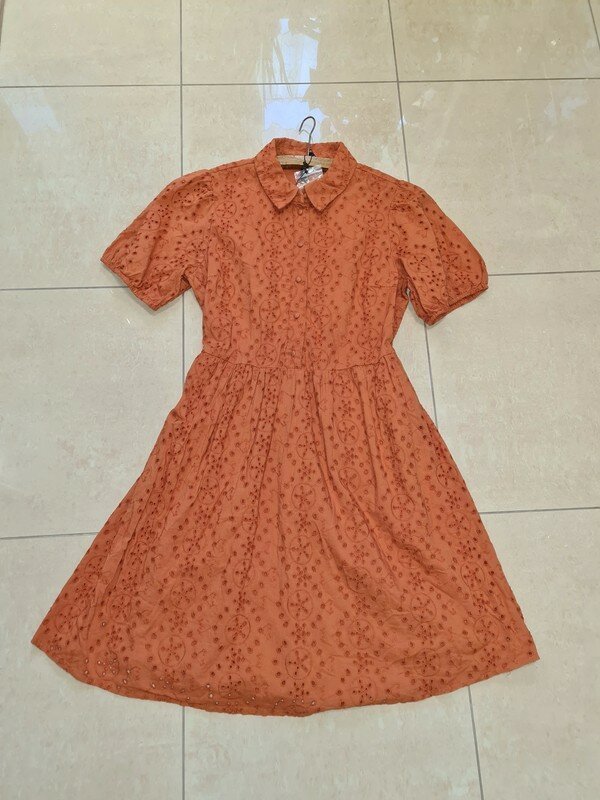 Minikleid Sommerkleid Lochmuster Vero Moda Gr. S orange €55
