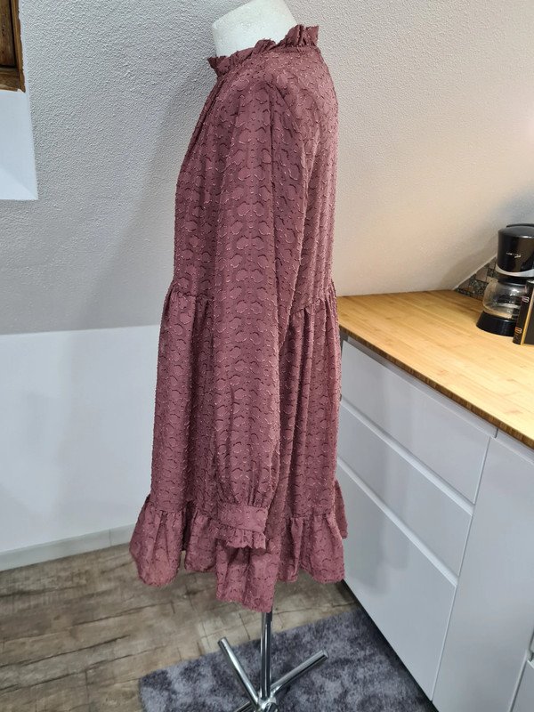 Minikleid Only rose / braun Gr. 38 Langarm Kleid