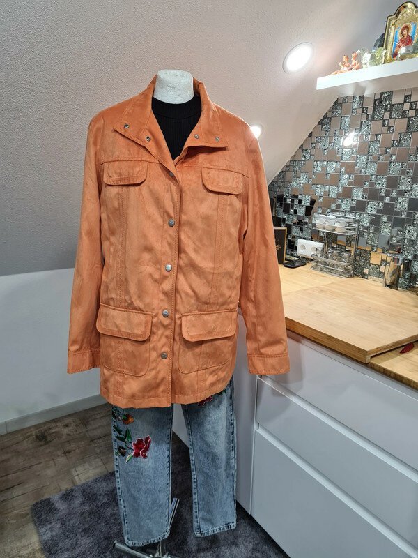 Hemd Übergangshemd Übergangsjacke Orange Gr. 44 Ultraskin