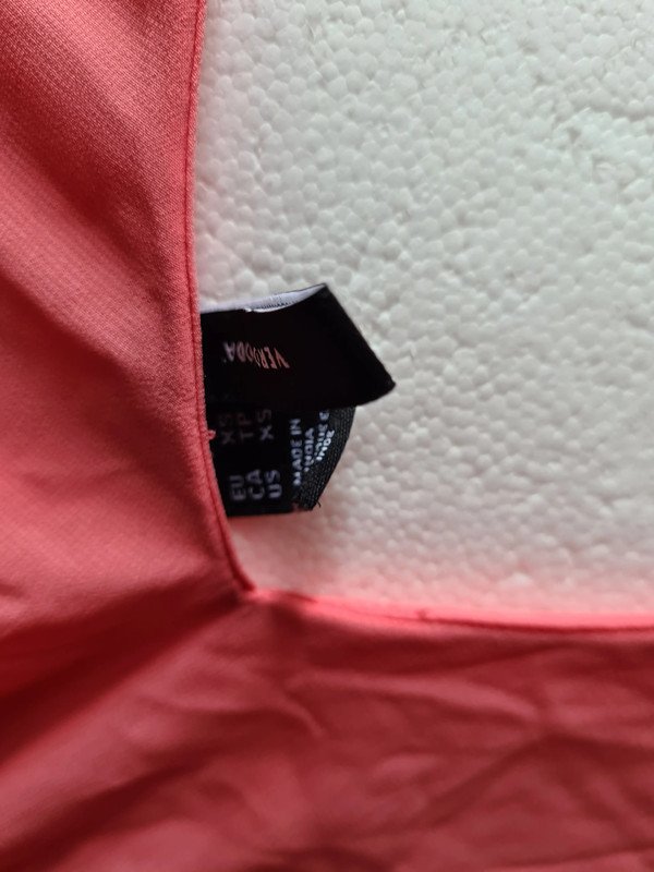 Maxikleid lachs koral, gr 34, Spitzenbordüre ,Vero Moda