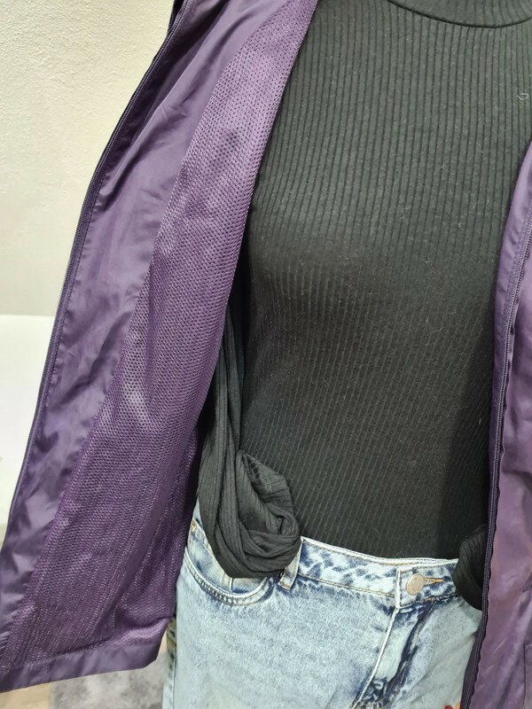 Outdoor Windbreaker Lang Funktionsjacke Gr. 38 dünne Übergangsjacke